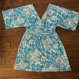 NWT Lilly Pulitzer small Parigi romper Amalfi Blue Sunny State of Mind